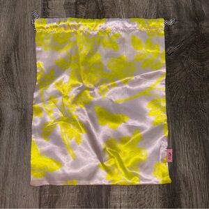 Floral Satin Drawstring Bag NWOT BOGO